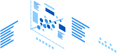 Γραφική απεικόνιση δεδομένων σε μπλε αποχρώσεις, με διαγράμματα και γραφήματα, που συμβολίζει την ανάλυση πληροφοριών και τη στρατηγική λήψη αποφάσεων, ευθυγραμμισμένα με την αποστολή της Worksteps για επαγγελματική ανάπτυξη μέσω δεδομένων.